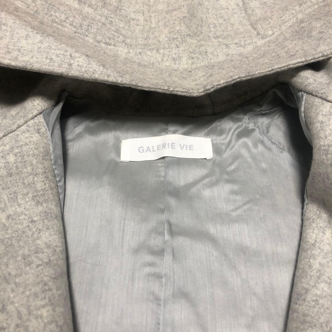 美品　GALERIE VIE フード付き ピーコート ウール カシミヤ混