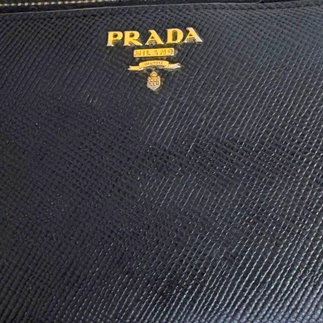 極美品✨ PRADA プラダ サフィアーノ 長財布 ラウンドジップ