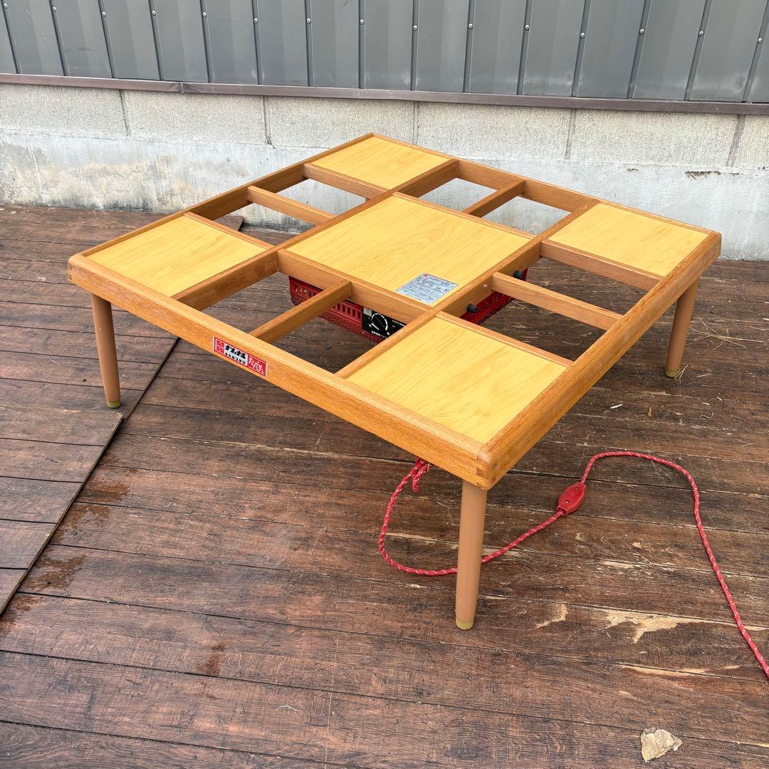 A4 昭和レトロ ナショナル 赤外線こたつ たんらん リバーシブル天板 正方形