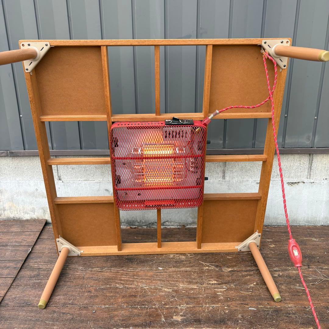 A4 昭和レトロ ナショナル 赤外線こたつ たんらん リバーシブル天板 正方形