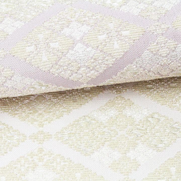 【三越】お誂え　上品に華やぐ【有職文様】　～幸菱・さいわいびし～　美品の袋帯です