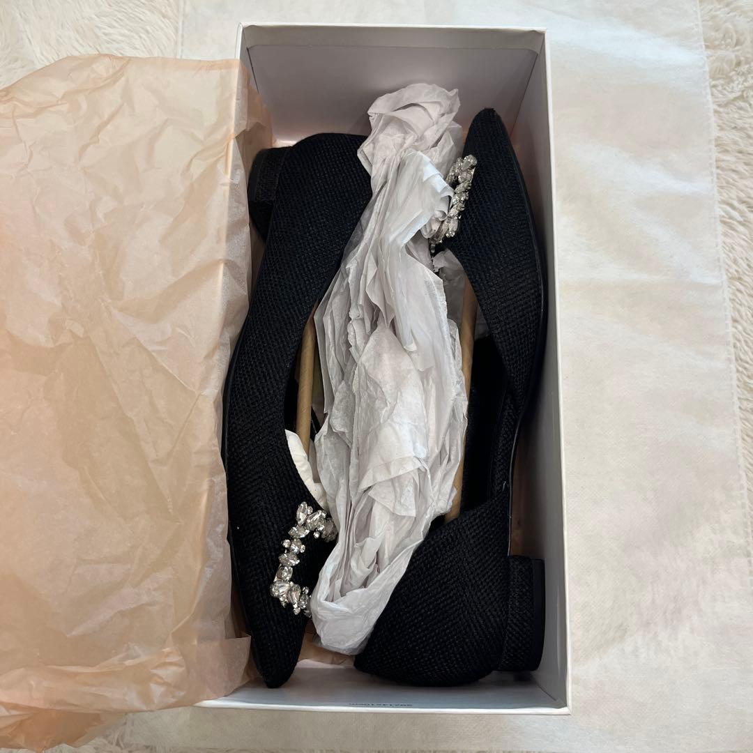 TSURU BY MARIKO OIKAWA ブラックフラットシューズ　37