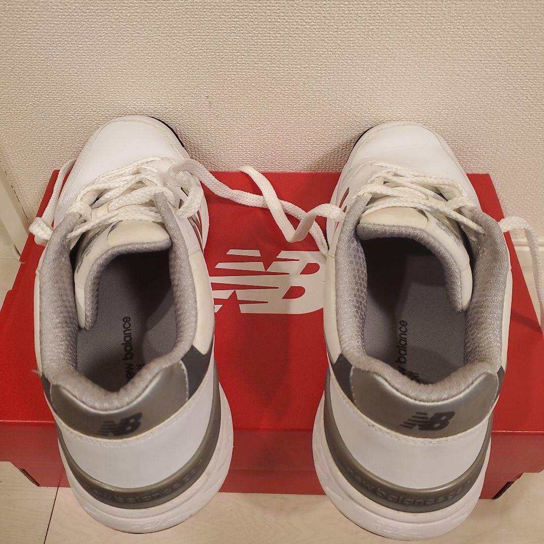 【美品】New Balance ゴルフシューズ ホワイト 25.5cm