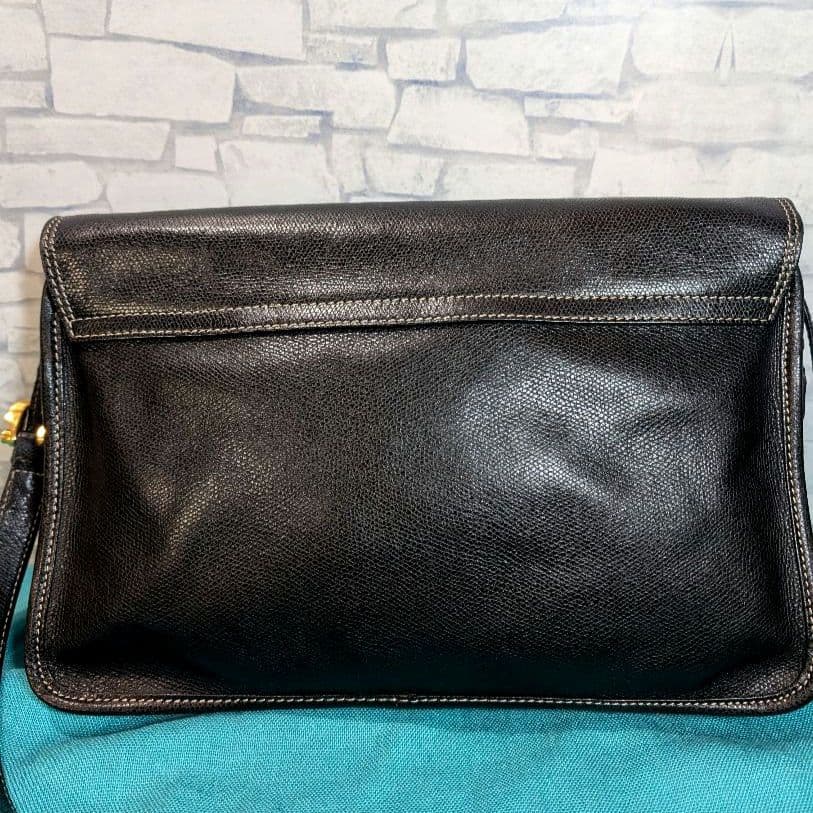 ♥極美品♥ロエベ OLD LOEWE ショルダーバッグ アナグラム レザー 黒