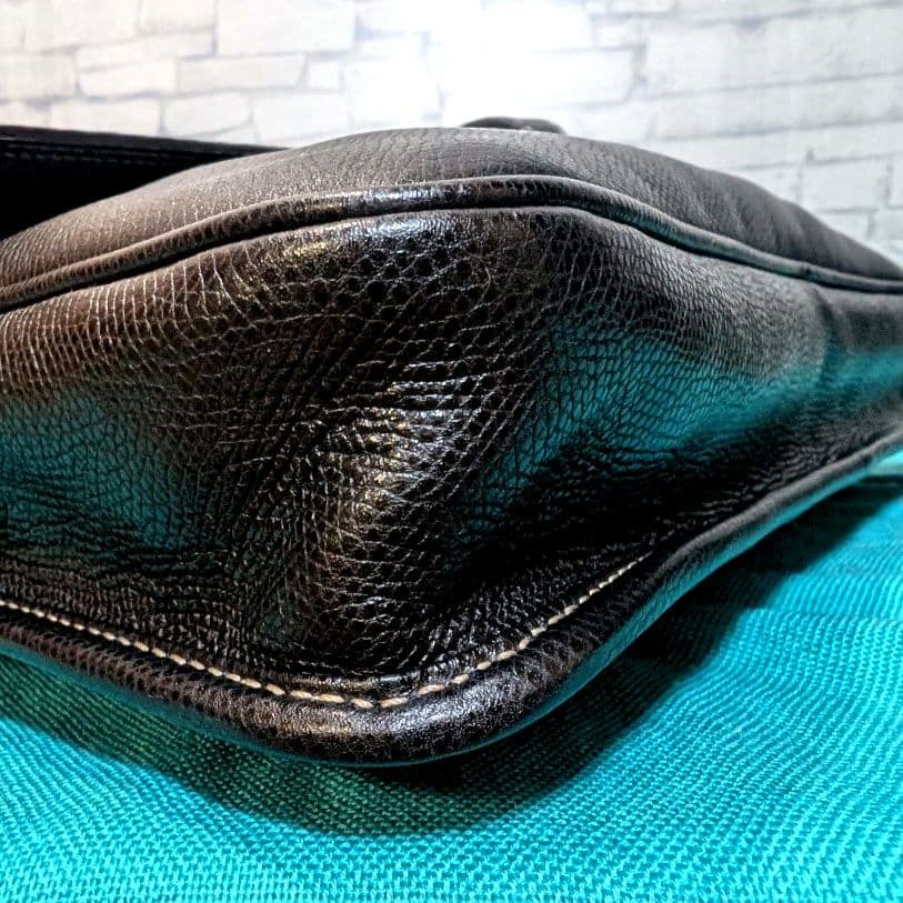 ♥極美品♥ロエベ OLD LOEWE ショルダーバッグ アナグラム レザー 黒