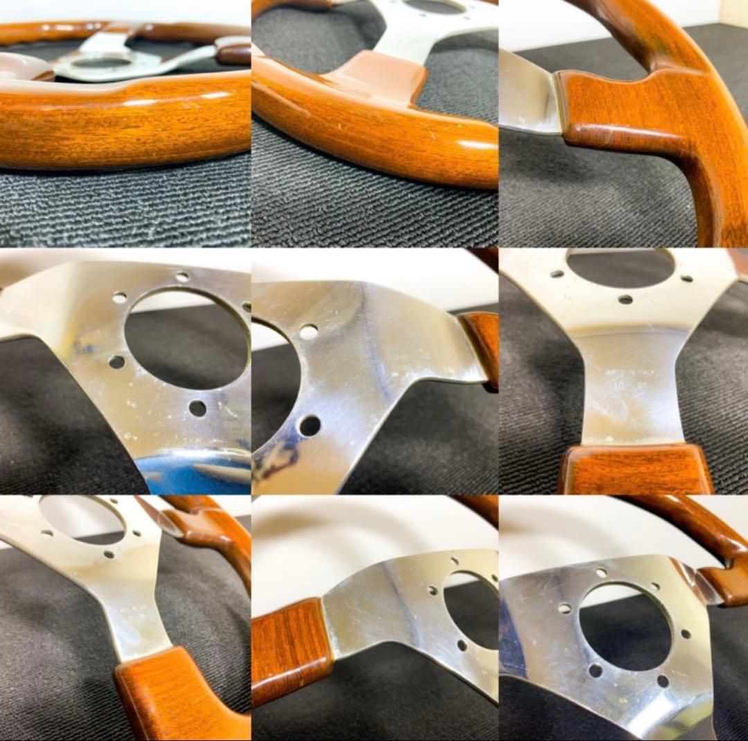 momo ヴェローチェ ウッドステアリング 35パイ ホーンボタン付き