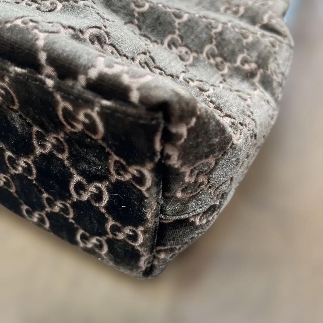 GUCCI GGパターン ベルベットショルダーバッグ&ストール