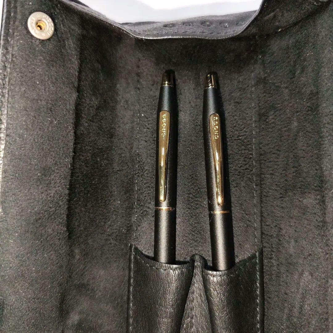 【未使用保管品】CROSS ボールペン シャープペンシルセット レザーケース付き