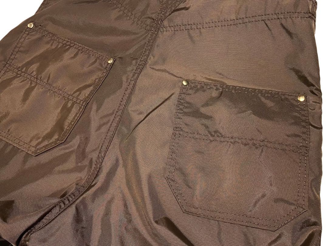 90s ビンテージ DAN'S HUNTING ナイロン オーバーオール 茶