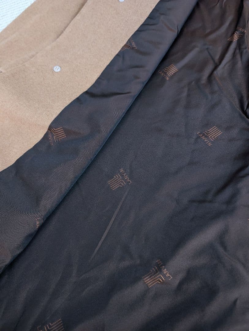 LANVIN PARIS　ランバンウール　カシミア100%　ロングコート　茶