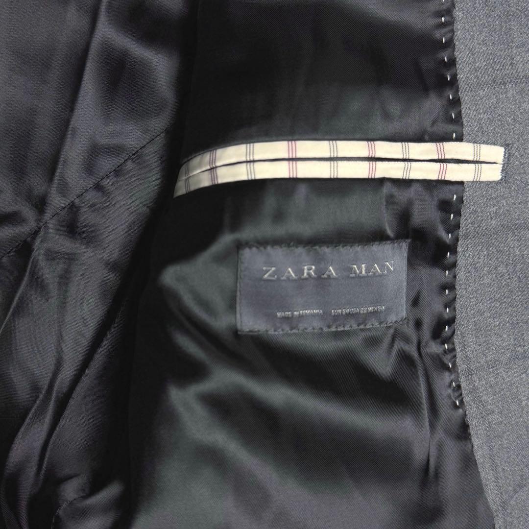 ZARA｜4wayストレッチグレーチェックシングルスーツセットアップ