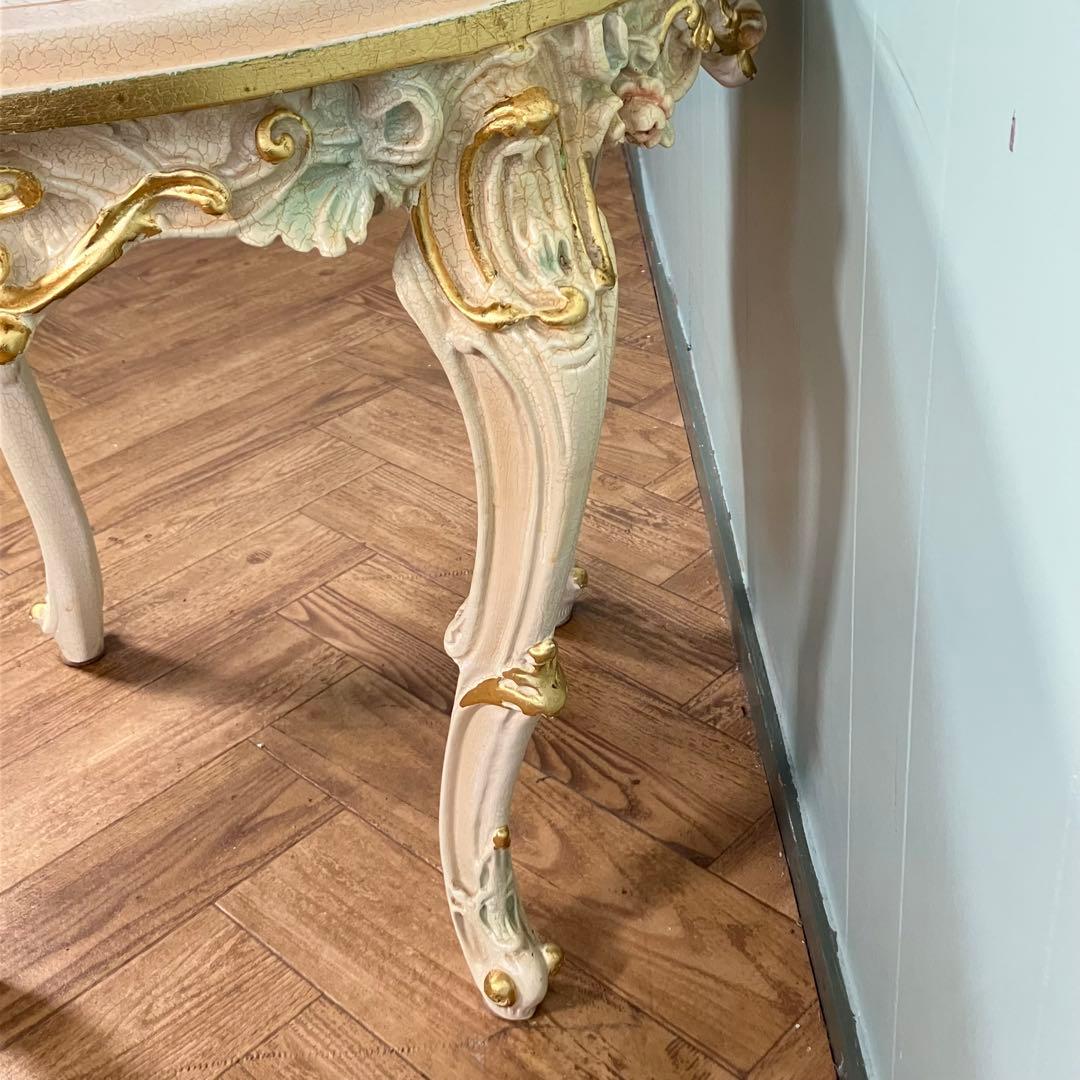 ロココ調　アンティーク　ローテーブル　ティーテーブル　猫足　洋風