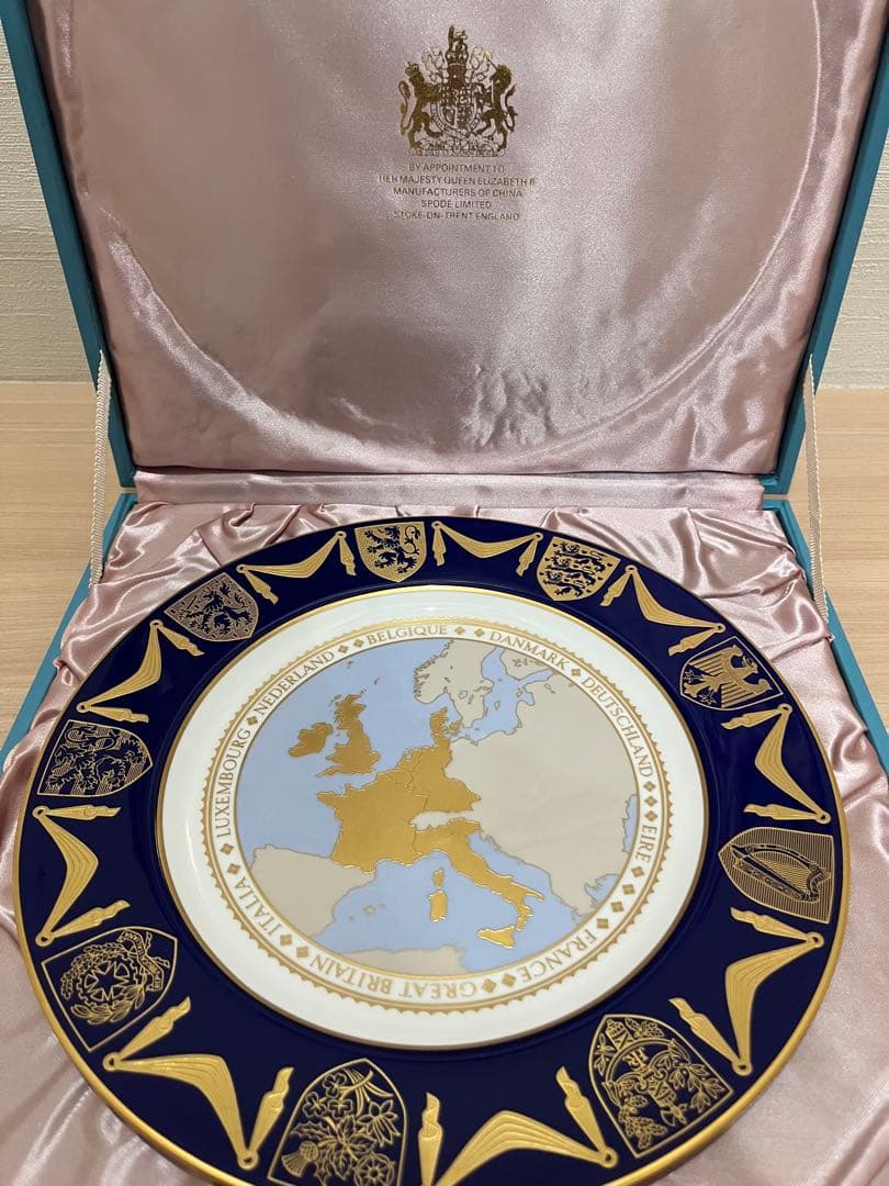 spode 限定品ヨーロッパ地図装飾皿　アンティーク　ロイヤル　イギリス