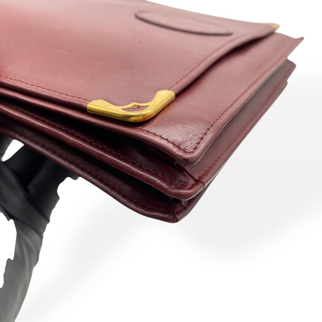 美品　Cartier カルティエ マストライン ショルダーバッグ　ボルドー