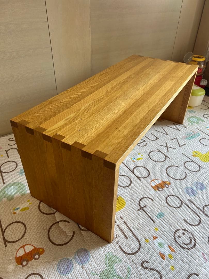 無印良品 オーク無垢材ベンチ ナチュラル （幅100㎝） コの字【直引き取り可】