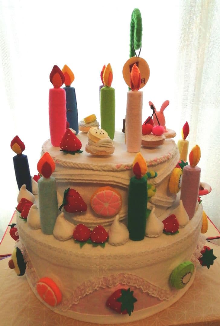 くるみ　お誕生会ケーキ(フェルト)