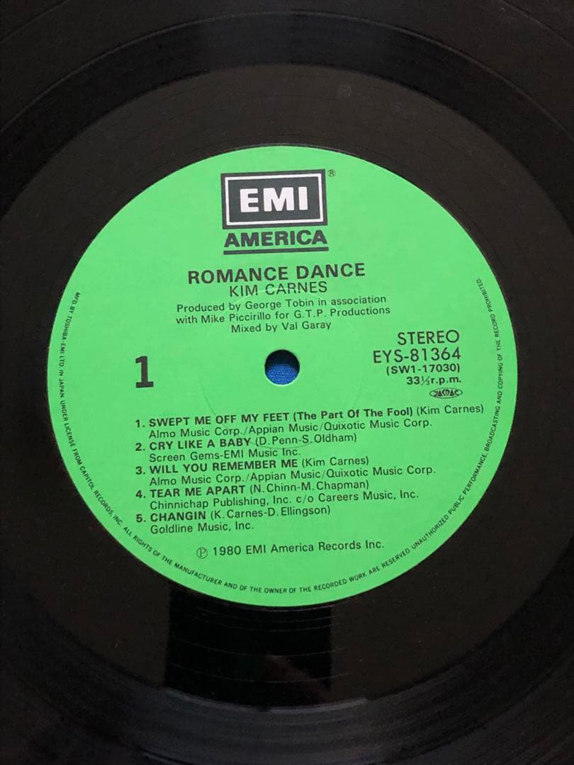 LPレコード♢キム・カーンズ♢EYS-81364♢うg4926w43