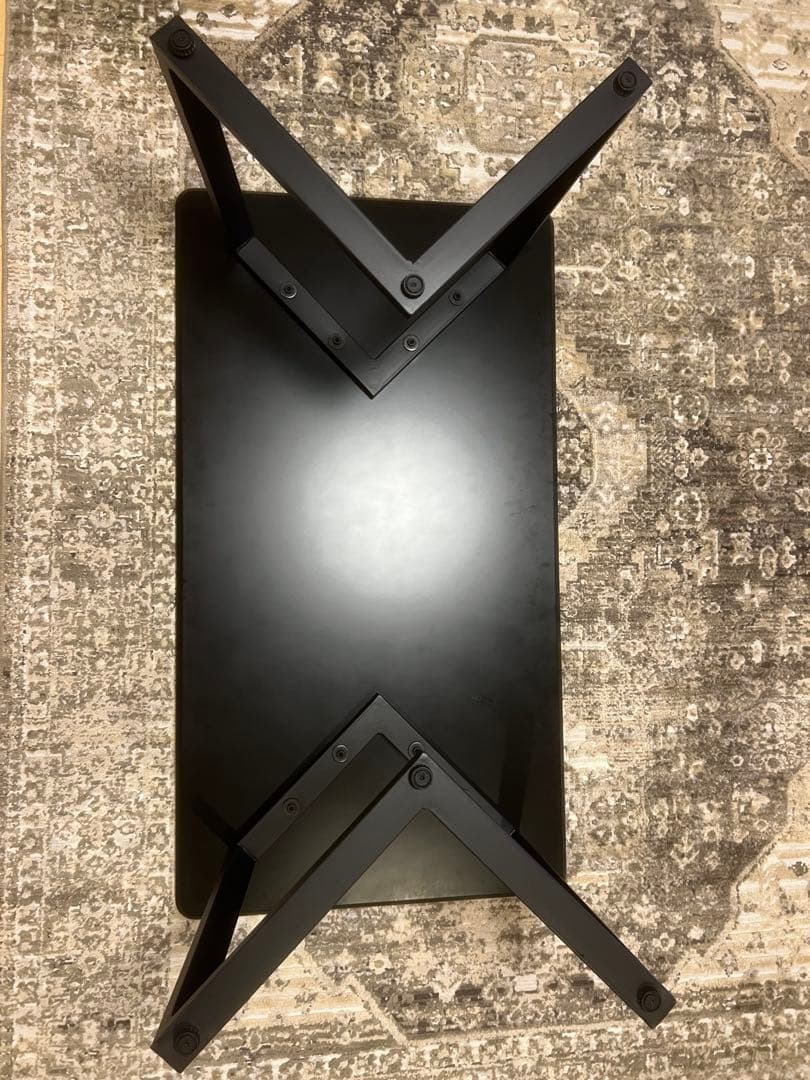 [美品] 大理石調セラミックテーブル　ローテーブル