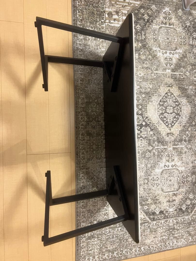 [美品] 大理石調セラミックテーブル　ローテーブル