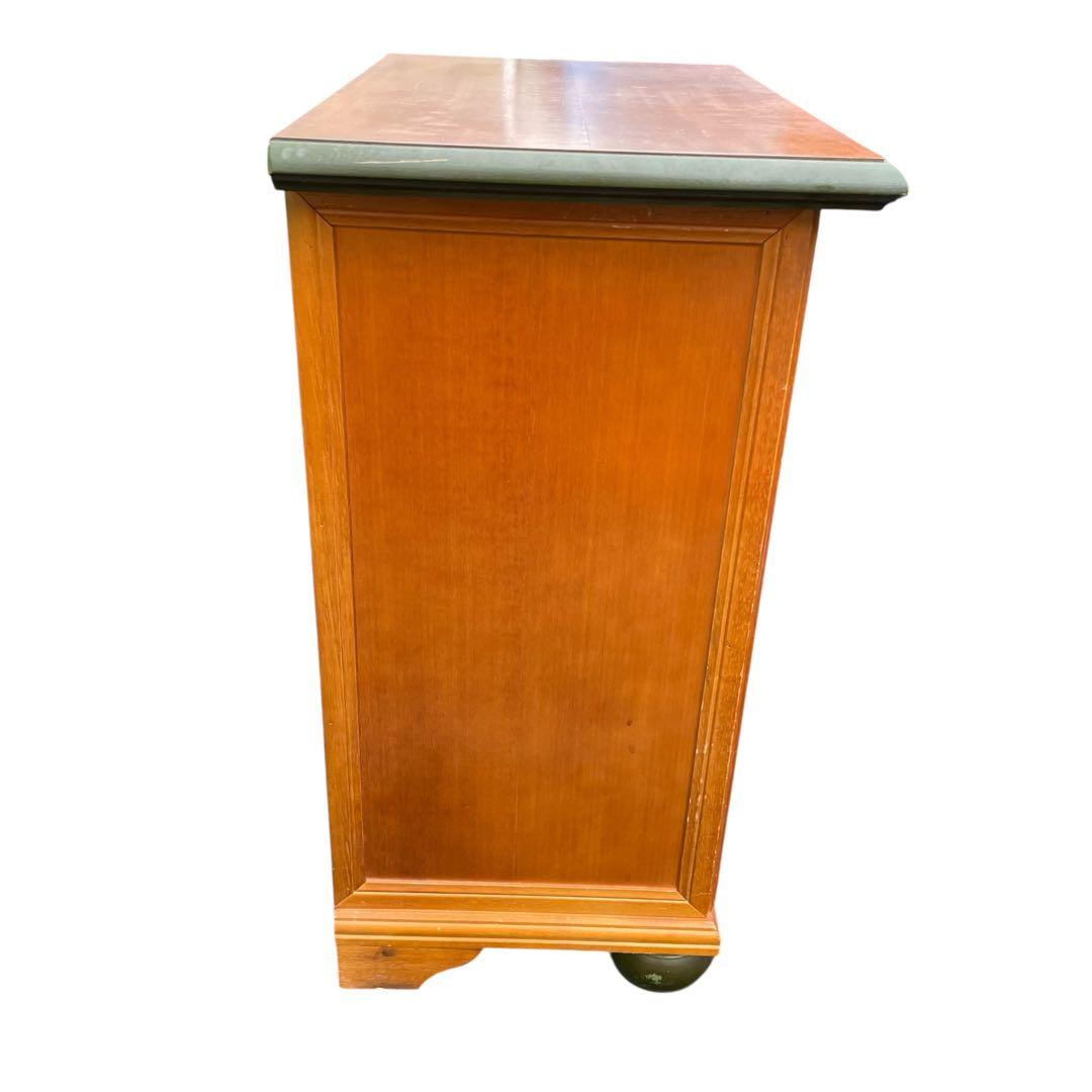 イタリア家具　電話台　3段チェスト　象嵌　アンティーク　花台　FAX台　北欧