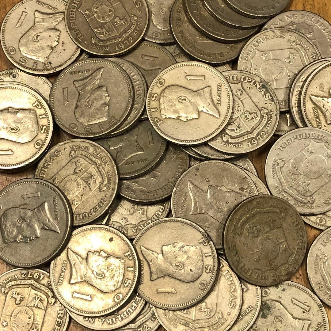 2586【フィリピンPHP】大型1ペソ　硬貨　ランダム20枚