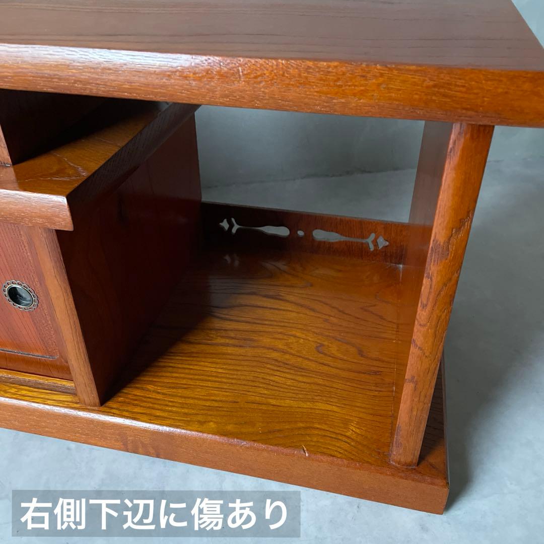 木製 欅調 違い棚 置床 和風家具 AVボード 和室
