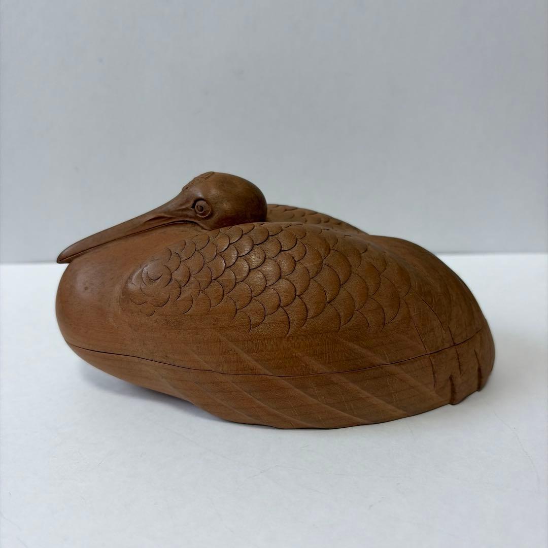 骨董・アンティーク【木彫 「鶴」】