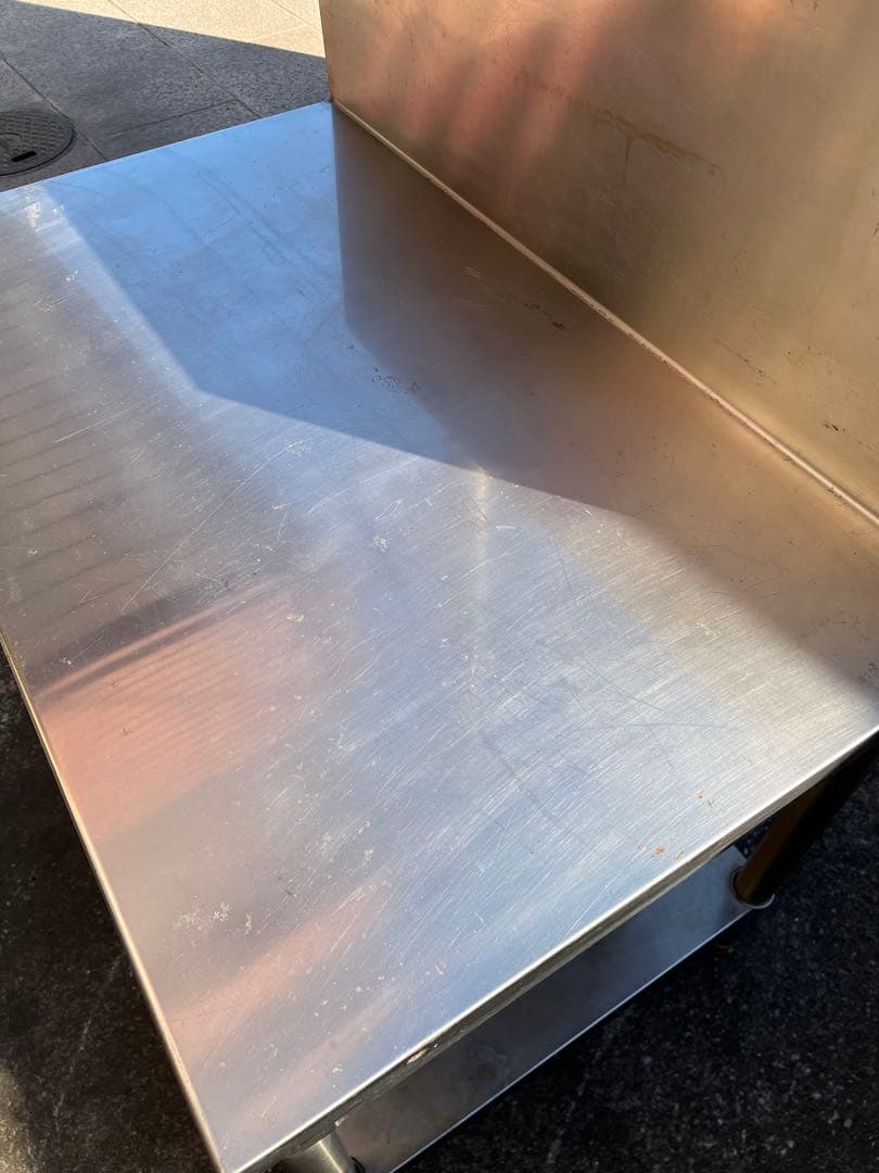 【送料込み】【⚠️注意点有り】ステンレス製コンロ台 作業台 調理台 背面パネル付き