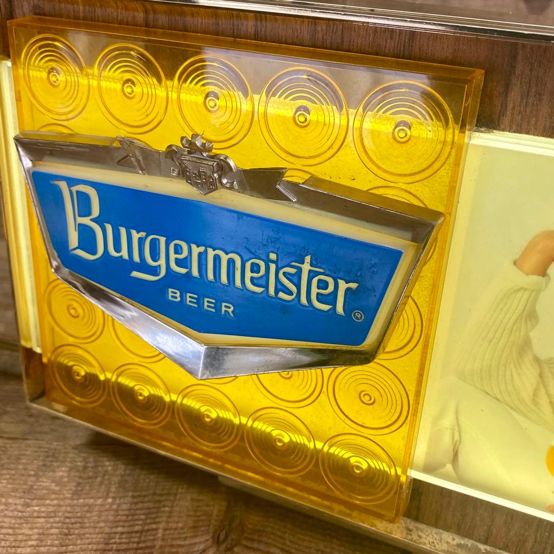 Burgermeister Beer★ナイトライトサインUSAビンテージ照明看板