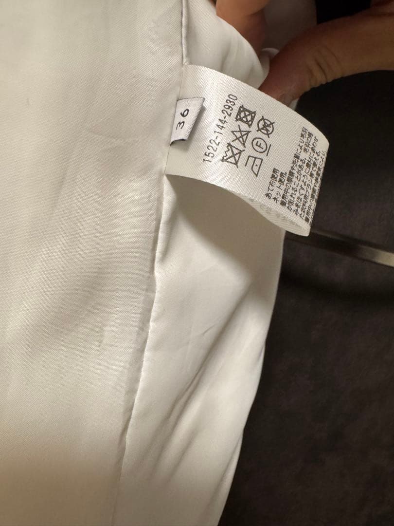 妻私物 UNITED ARROWS シャギーツイードジャケット 白 サイズ36