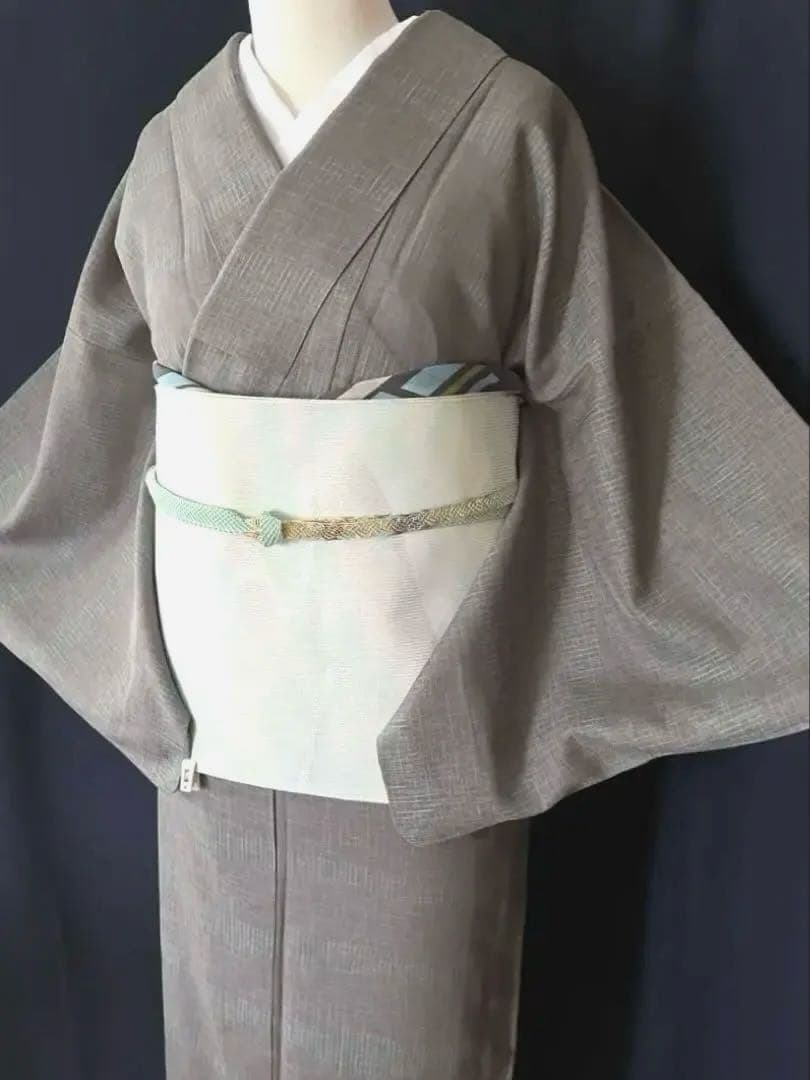 ★専用★帯とお直し　夏物 紋紗　深みのある松煙染　最高級生地の逸品　軽やか清涼感