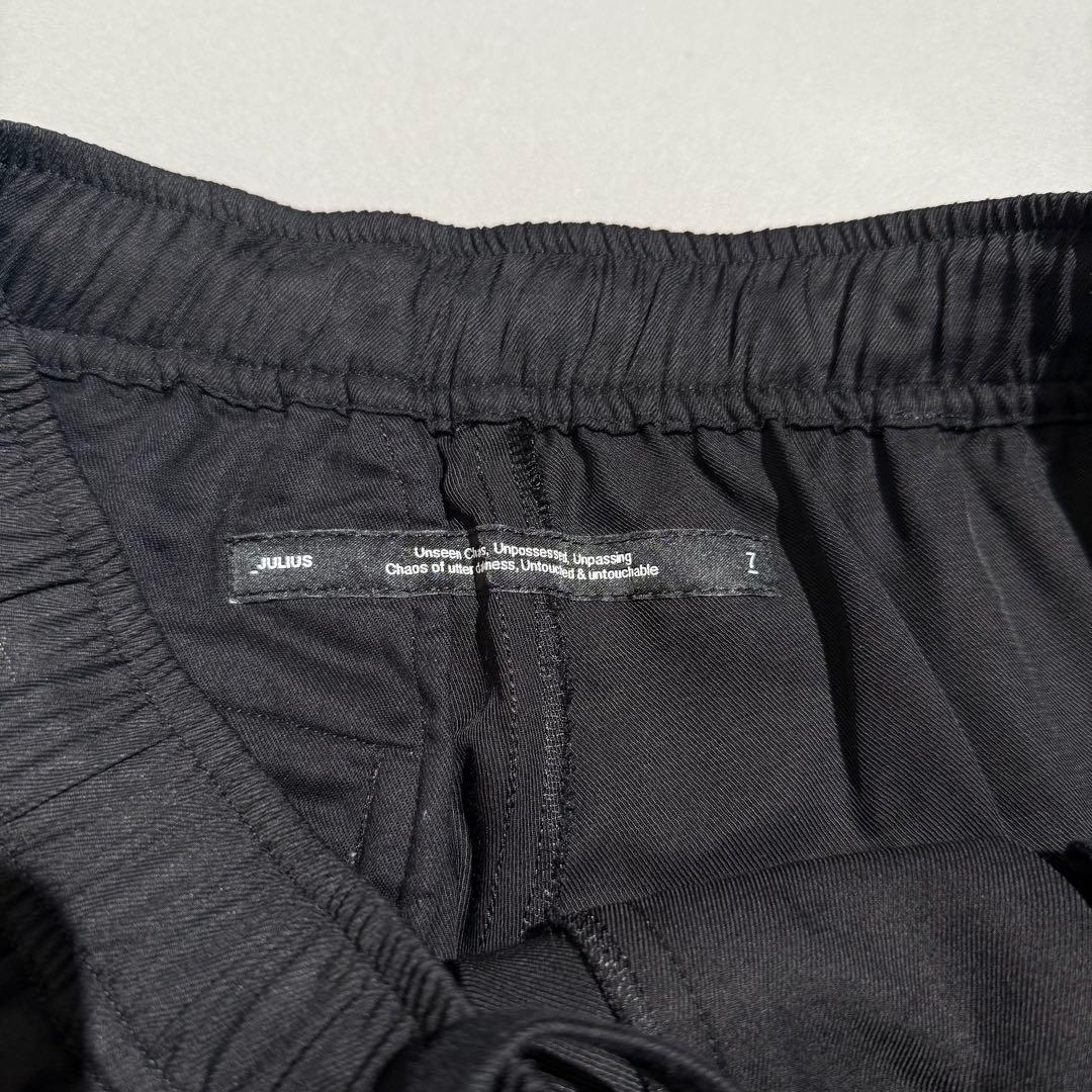 美品 JULIUS 22SS CargoSarouelTrouser 2 黒