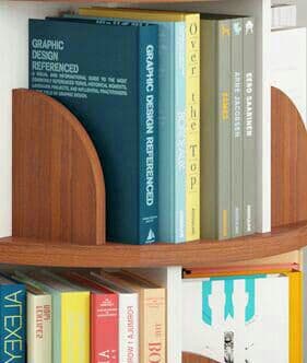 簡易本棚の本棚を回転させます