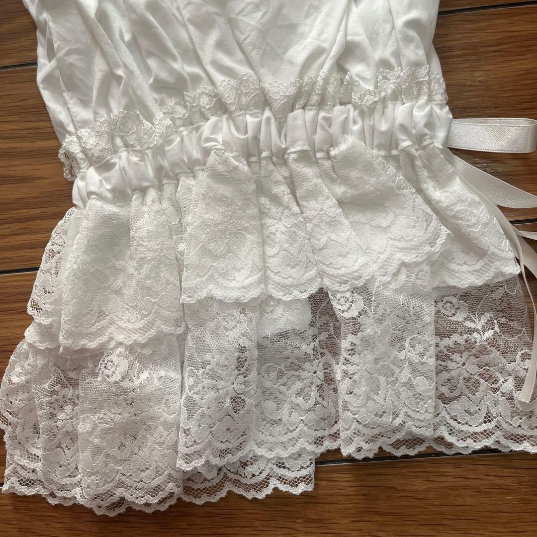 新品未使用品 タグ無し メタモルフォーゼ ラッセルレースドロワーズ ロング 白