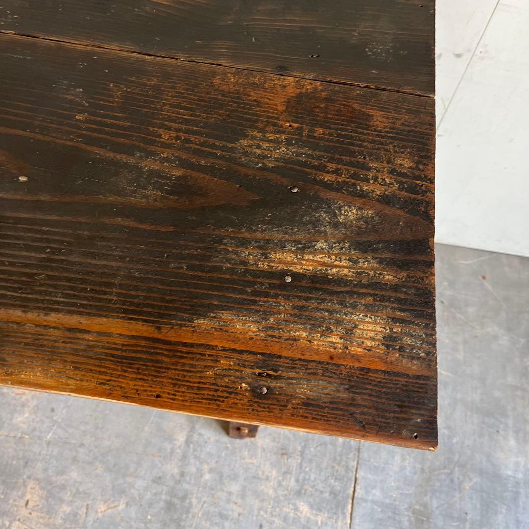 アンティーク 平机 テーブル 展示台 無垢材 レトロ z650