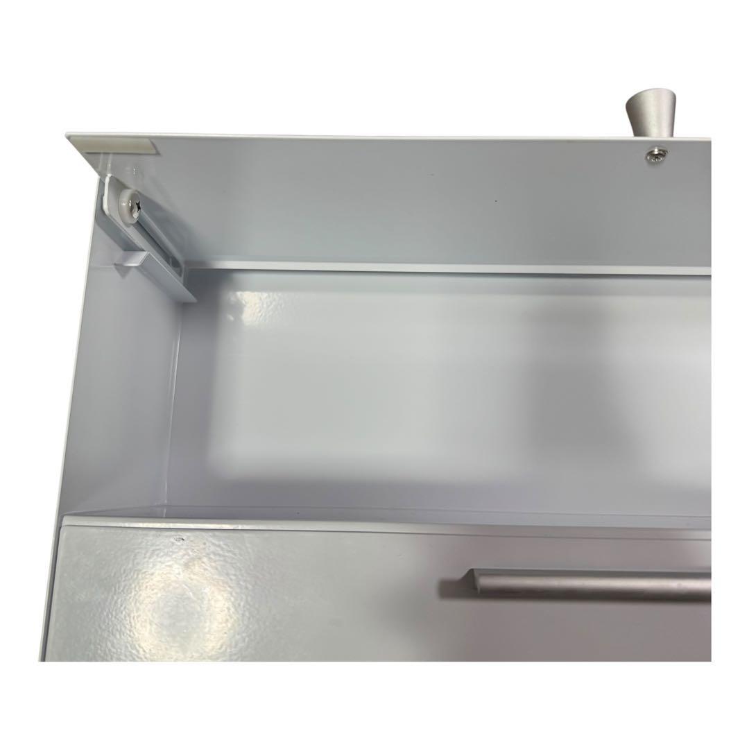 隠せる調味料ラック 前が開く 完成品 (ホワイト)