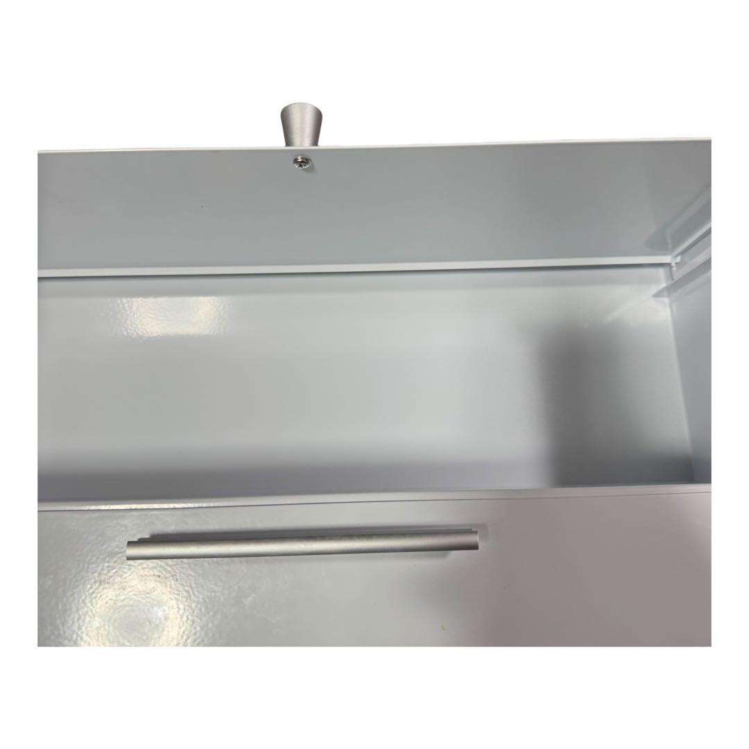 隠せる調味料ラック 前が開く 完成品 (ホワイト)