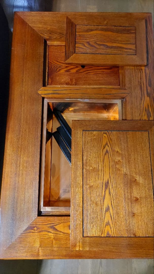 欅 四尺 火鉢 関西 長火鉢 囲炉裏 テーブル 座卓 （未使用品）