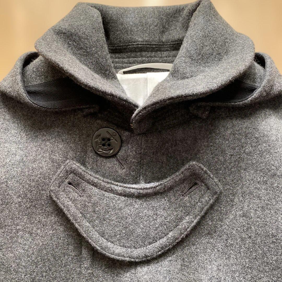 オーシバル　美品　ピーコート　ダークグレー フード付き(取り外し可能) サイズ4