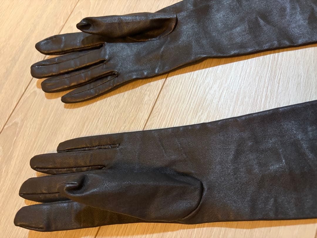 ZARA ロンググローブ 焦茶色