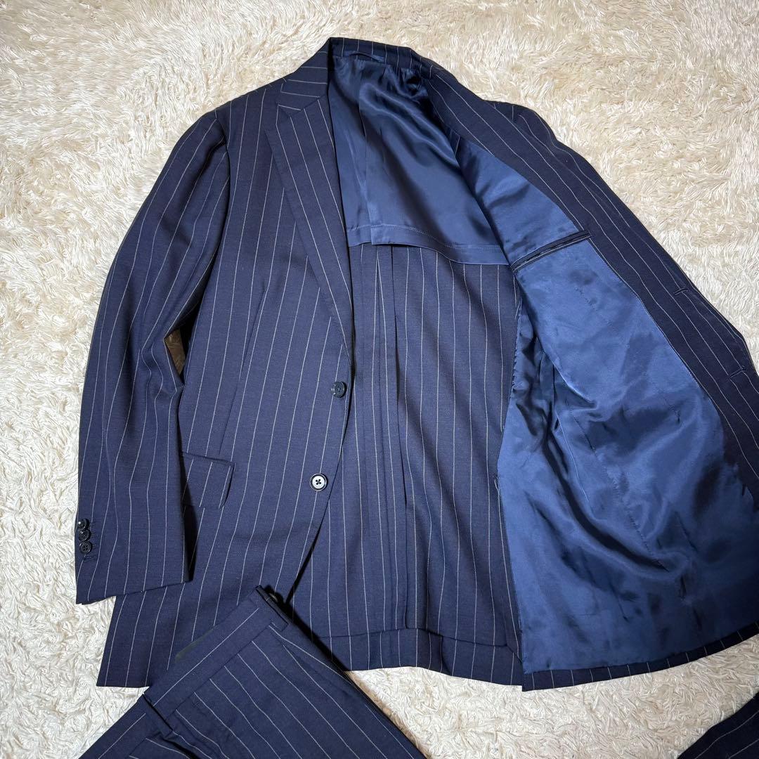 RINGJACKET リングヂャケット ストライプ スーツセットアップ ネイビー