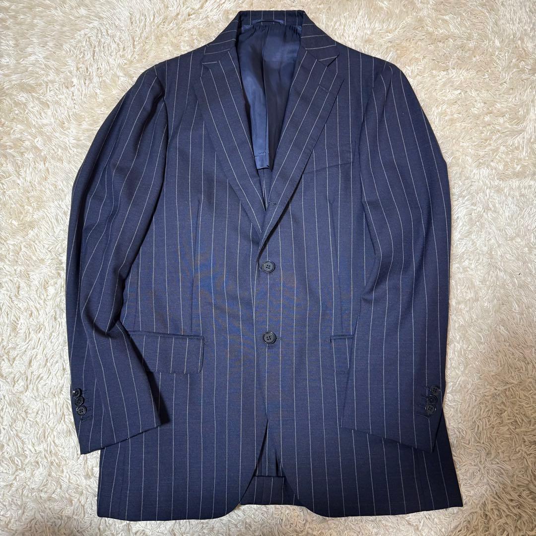 RINGJACKET リングヂャケット ストライプ スーツセットアップ ネイビー