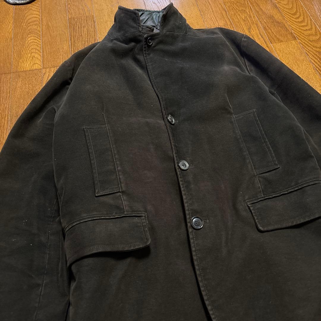 MONCLER ダークブラウン コットンモールスキンカバーオールテーラード