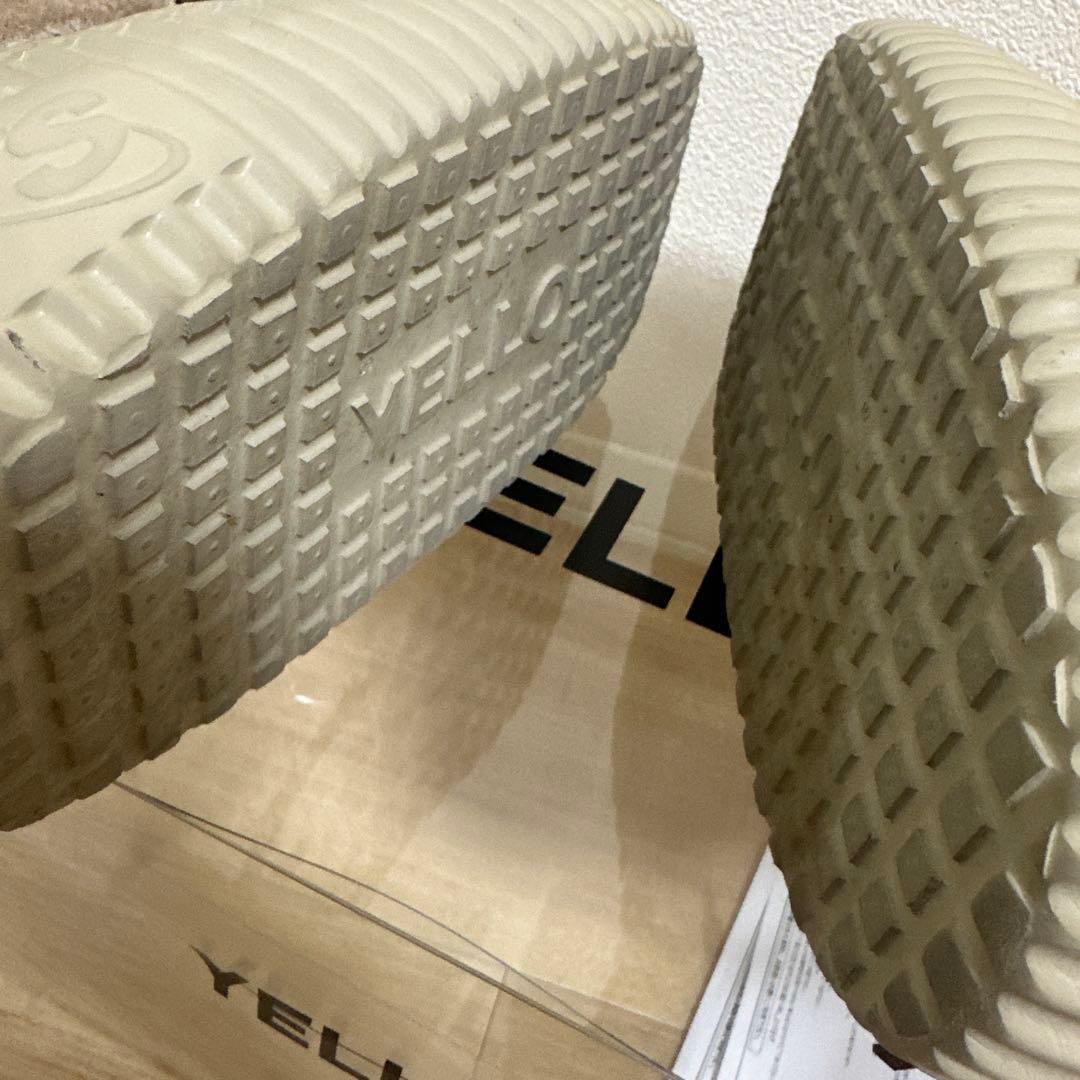 YELLO ブーツ　ベージュ/ブラウン レースアップ ムートンブーツ