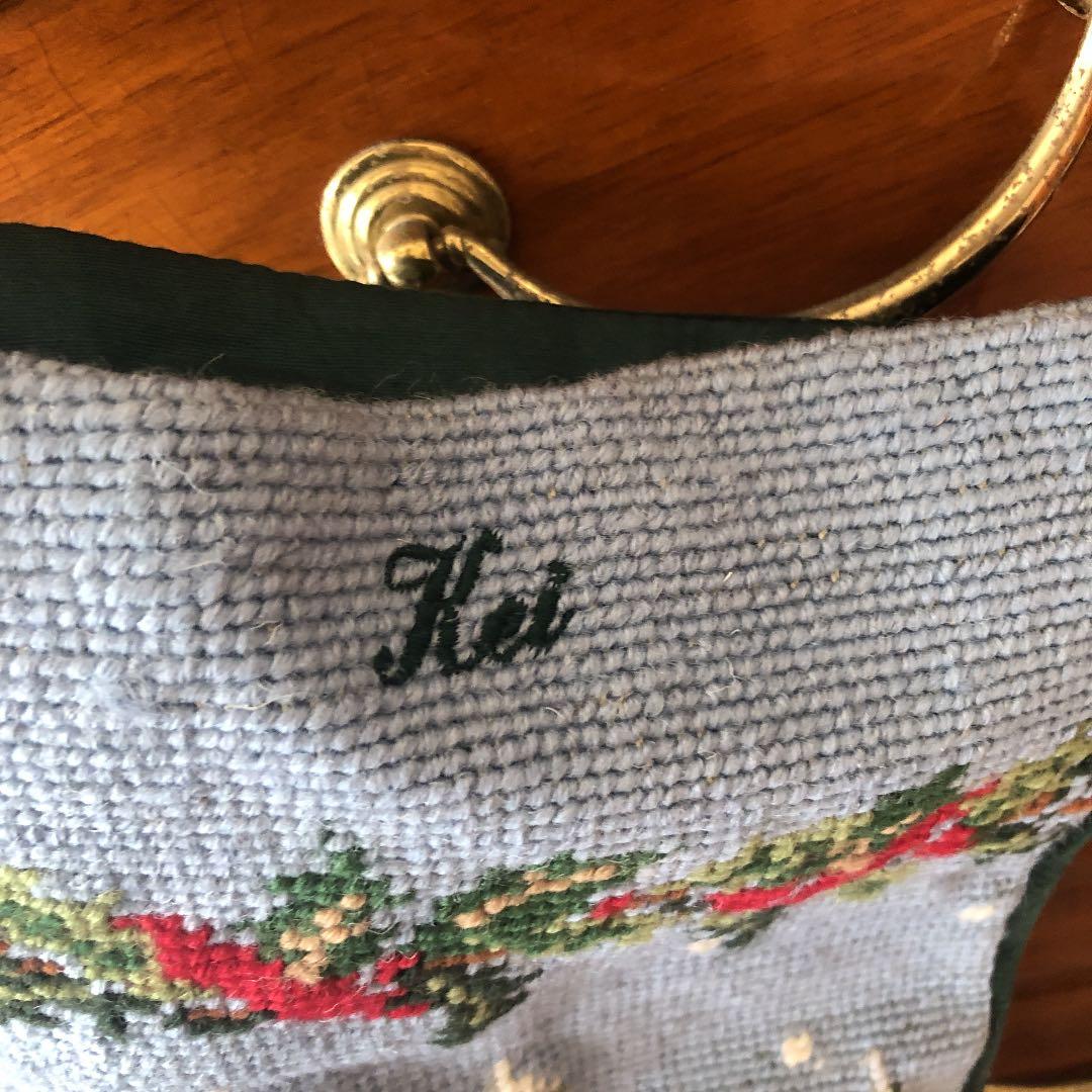 【もうすぐクリスマス】お名前Keiの方　クリスマスストッキングとホルダーセット