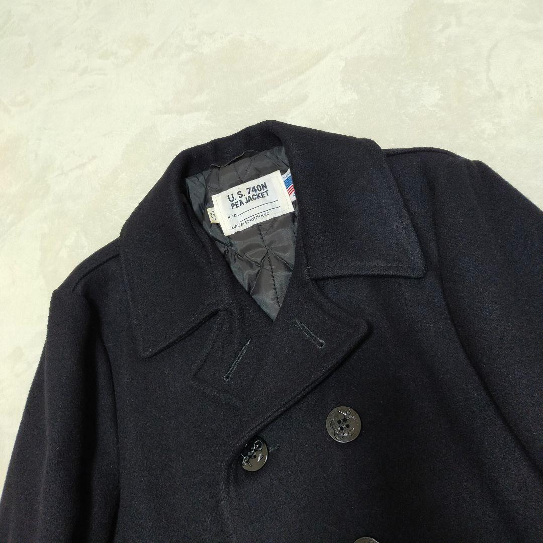 美品　USA製　SCHOTT　U.S.740N　40サイズ　ブラック　ピーコート