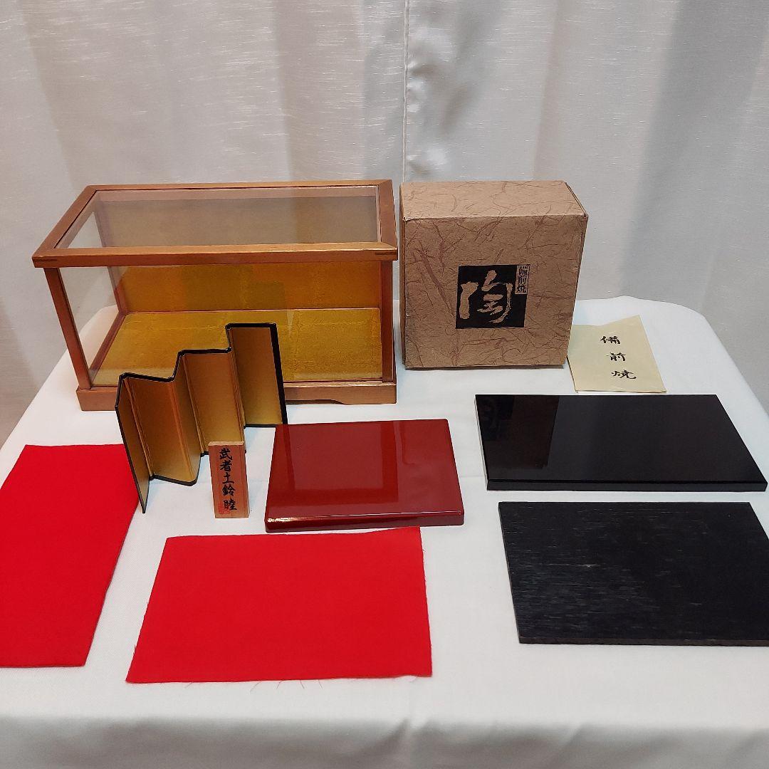 雛人形　砥部焼きよし窯　備前焼　手びねり　土鈴　姫だるま　ガラスケース　まとめ売