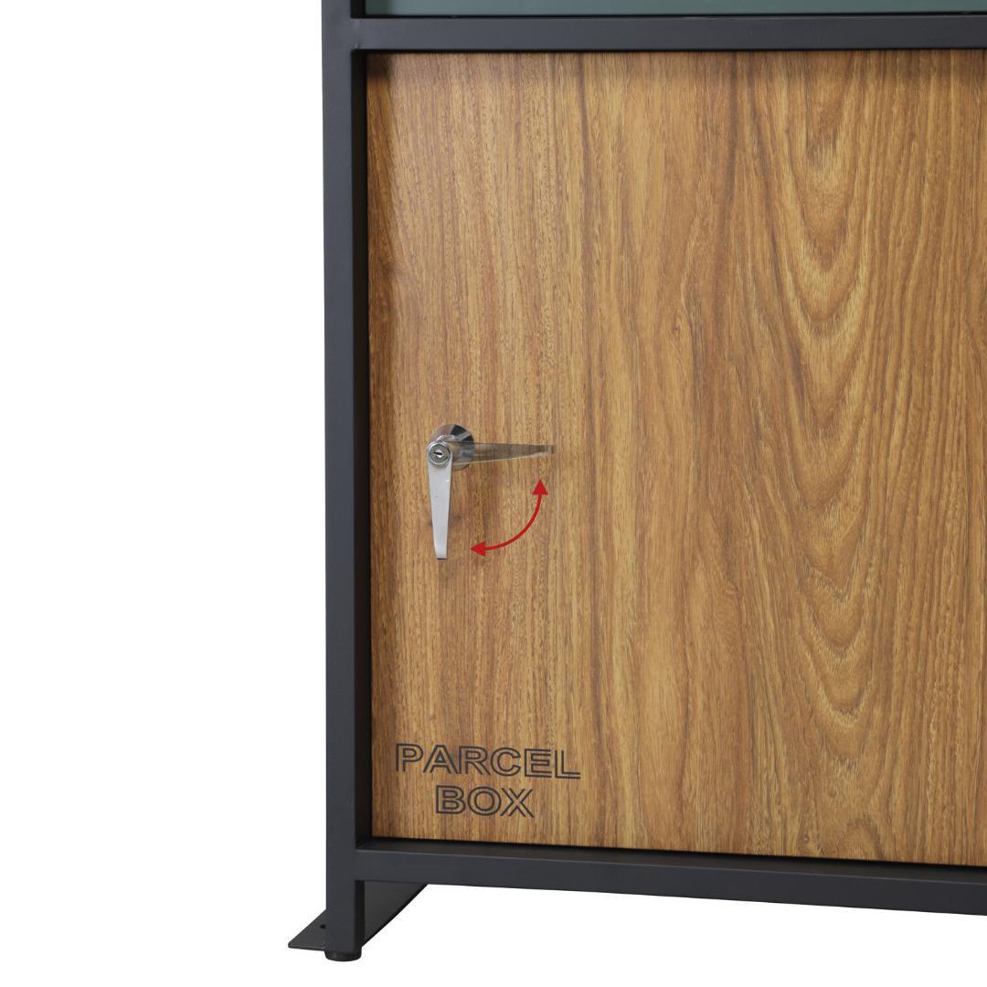 〇ポスト付き宅配ボックス　ブラック　W585×D400×H850(860)mm