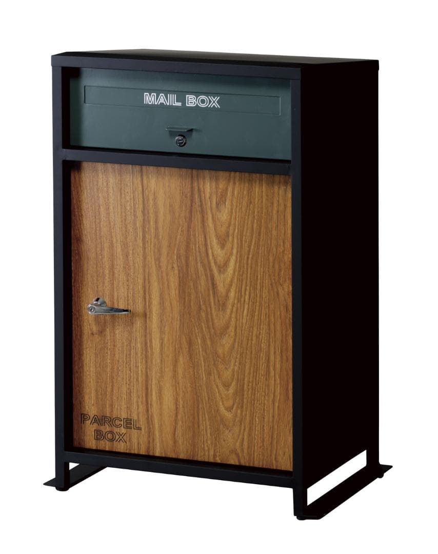 〇ポスト付き宅配ボックス　ブラック　W585×D400×H850(860)mm