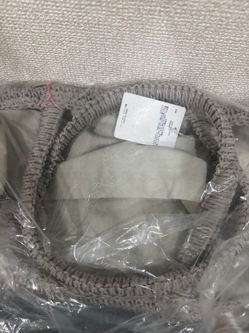 DEAN & DELUCA BEAMS クロッシェバスケットバッグ　グレー　M